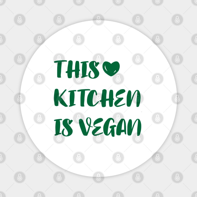 Aesthetic vegan gifts Kitchen Decor Cute Cooking Art Kitchen Wall Art Print Minimalist Heart Print Black Chef Magnet by AA